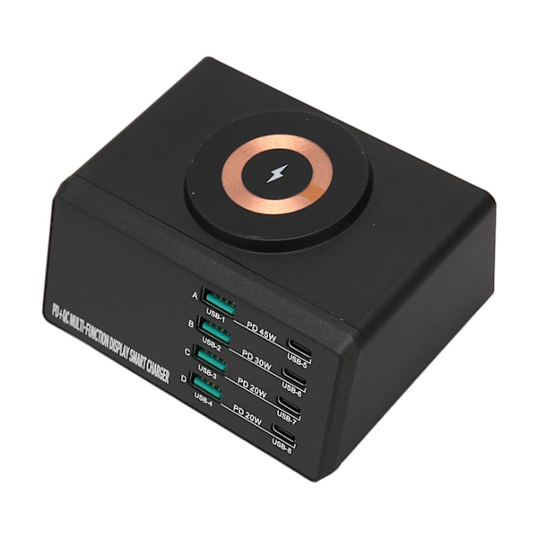 USB-latausasema useille laitteille 110W 8 porttia Magneettinen langaton pikalataustelakka kotiin hotelliin 100-240V EU-pistoke