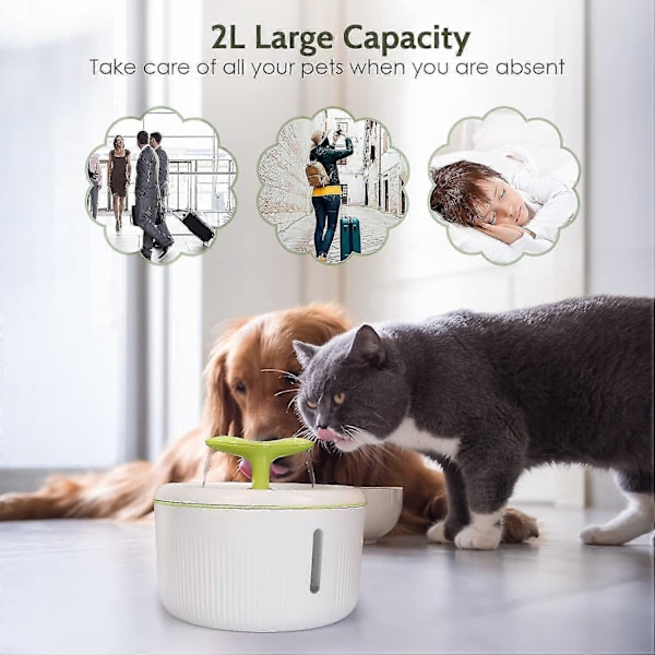 Kattefontæne, drikkefontæne til katte og hunde, automatisk vanddispenser -JRZD