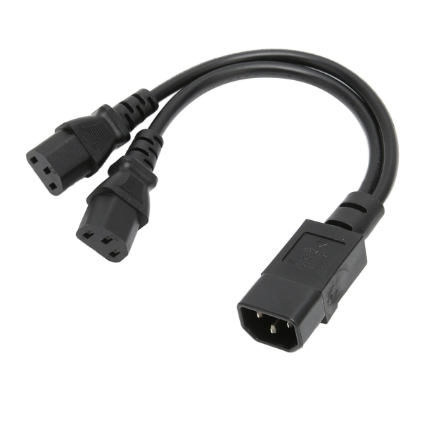 IEC320 C14 til 2 X C13 Hunn Y-Splitter Strømkabler 1 inn 2 ut 2500W 10A 250V Strømforlengelseskabel for LCD-skjermer