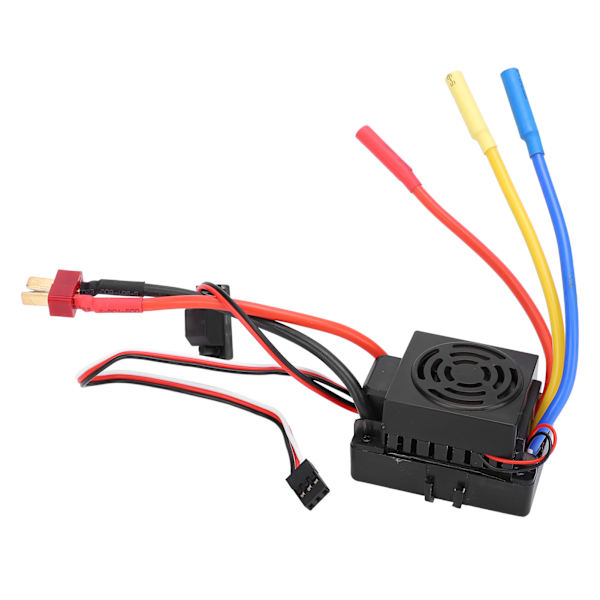 60A ESC vedenpitävä elektroninen nopeudensäädin lisävarusteet 1/10 RC-automallilleMusta
