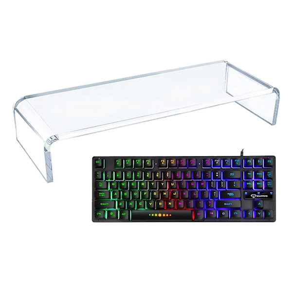 2 x 87 Tangenter Mekaniskt Gaming Tangentbord RGB LED Bakgrundsbelyst för Windows PC-spelare