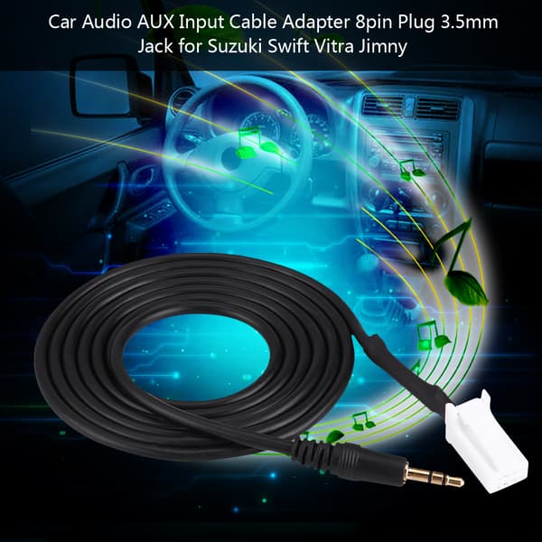 Bil Audio AUX Input Kabel Adapter 8-pin Stik 3.5mm Jack til Suzuki Swift Vitra Jimny