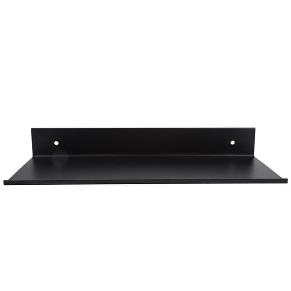 Sort badeværelse enkeltlags Space Aluminium Mat Hylde (#50cm)