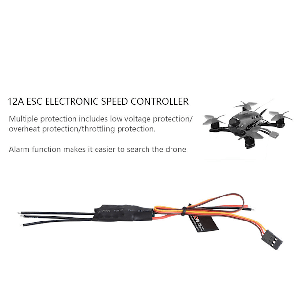 EMAX BLHELI-serie 12A ESC elektronisk farthållare med BEC för Quadcopter (12A)