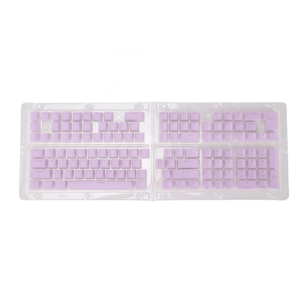 PBT Pudding Keycaps 129 Taster Translucent OEM Høyde Doubleshot Injeksjon DIY Keycaps For Mekaniske Tastaturer Lilla