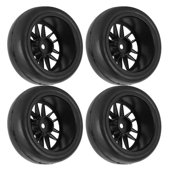 4 stk. 63MM fjernkontroll metallhjulnav gummihjul med adapter for WPL D12 RC lastebil