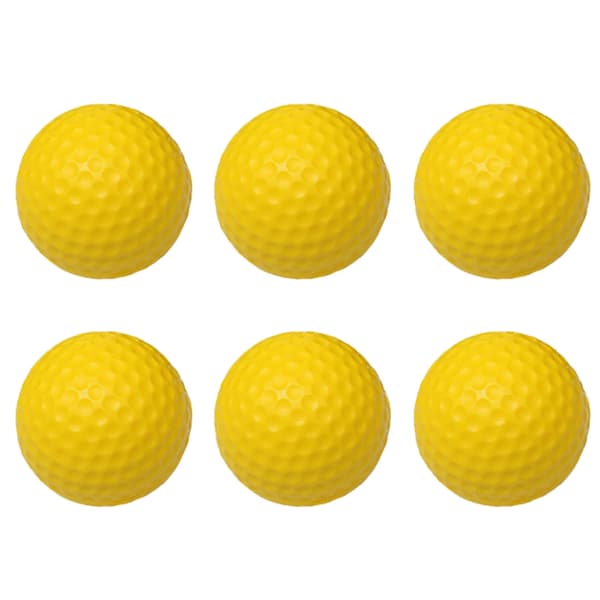 42,6 mm Golfbold PU Blød Monolags Golftræningsbold til Indendørs Træning Tilbehør Gul 12 stk.