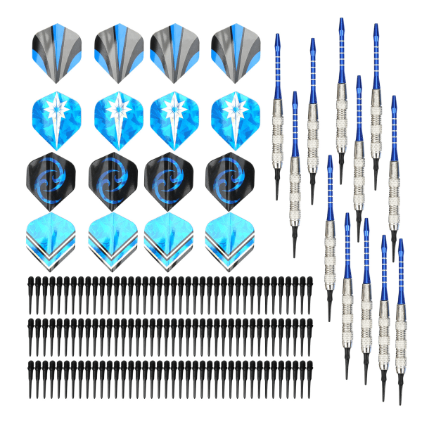 12 stk sikkerhetsmyke dartsett i aluminiumlegering dartstang plast darttipp sportutstyr