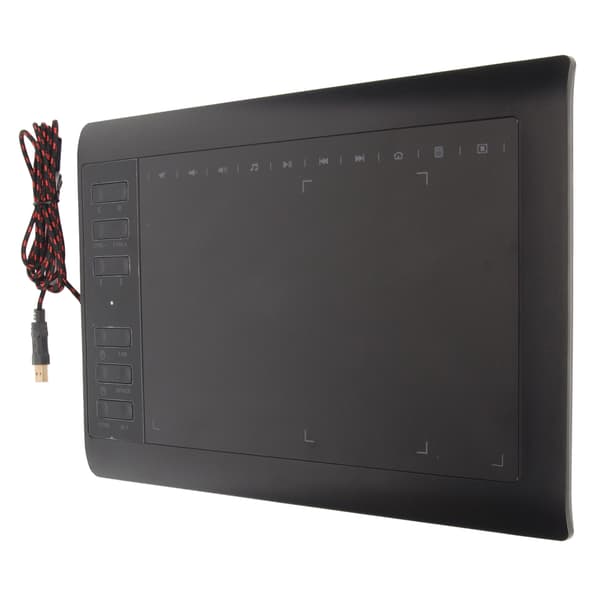 Grafisk tegnetablet 8192 niveauer tryk 233PPS 5080LPI genvejstaster digital kunsttablet til telefon bærbar computer desktop