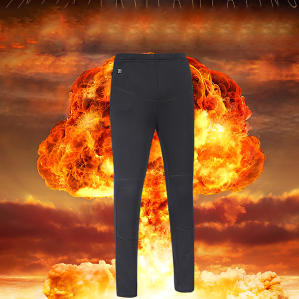 Vinterfeberbyxor Hög midja Leggings Byxor Slim USB Laddning Intelligent Uppvärmning XXL Kvinnor