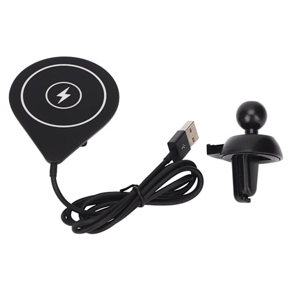 Magneettinen langaton autolaturi pyörivä ohjauspallo 15W lataus Plug and Play autopuhelimen laturin kiinnitys