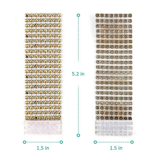 Guld Servett Ringar - Set med 100 för Borddekorationer, Bröllop, Middagar, Fester, DIY Dekoration