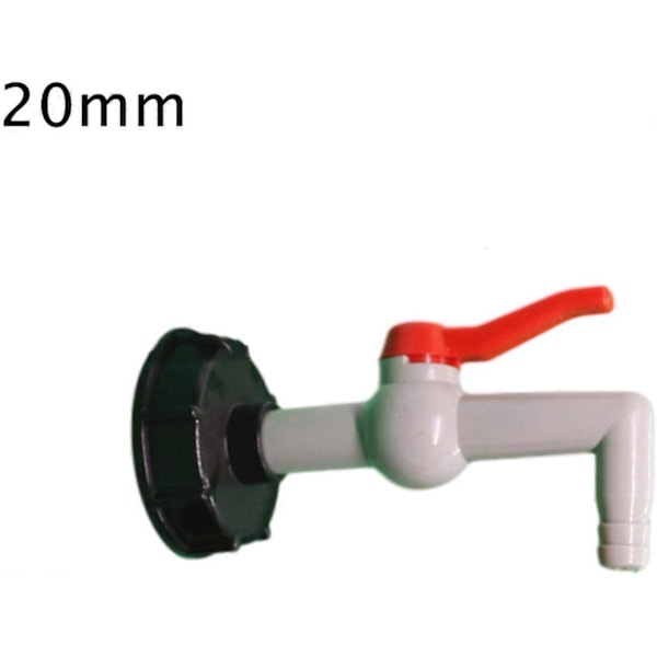 IBC 1000L Plastik Hane Fitting, 60mm Grov Gevind Afløbstank Adapter til Badekar Adapter Havehane, 20/25/32mm Export20mm