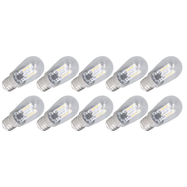 10 stk LED E12 Lyspære Glass Liten Taklampe Pære 500LM Vegglampe Pære for Soverom Kontor 220V