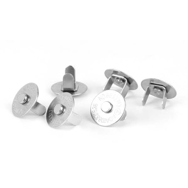 50 stk. magnetiske metalknapper, runde knapper, spænder, tilbehør til tøj (lyse hvide)