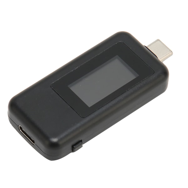 USB Spændingsstrømtester 4‑30V 0‑5.1A digitalt LCD-skærm Nøjagtig måling USB-tester til telefon, tablet, bærbar, sort
