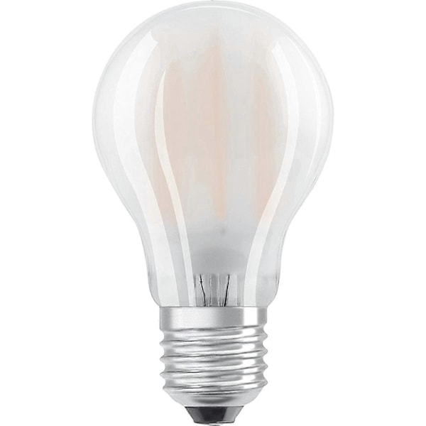 LED-lampa, klassisk form med skruvsockel: 8W E27-ersättning, frostad, 2700K, 2-pack