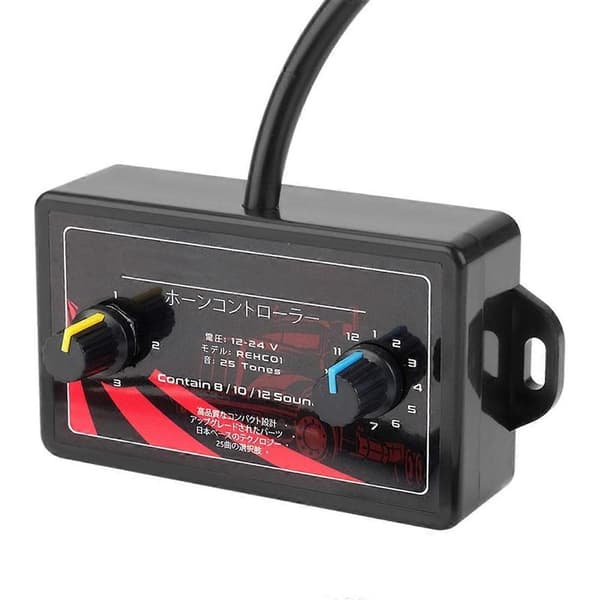 12V-24V 25-tonet musikalsk elektronisk horn, horncontroller, højttaler
