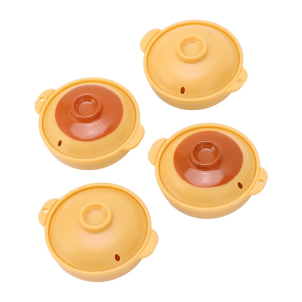 Suppegryde Legetøj Simulation Dekorativ Plast Miniature Gryde Model til 1/12 Dukkehus 4stk