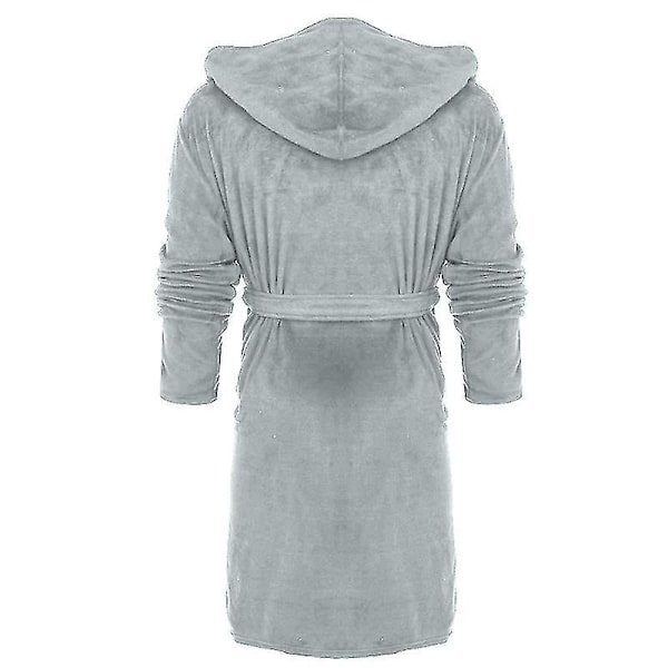 Dame Grå Hættetrøje Fleece Badekåbe Nattøj 4XL