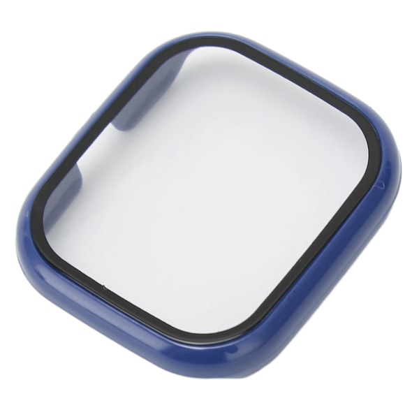 PC-beskyttende etui med hærdet glas skærmbeskytter erstatningstilbehør Passer til Amazfit GTS 4 Mini Midnight Blue