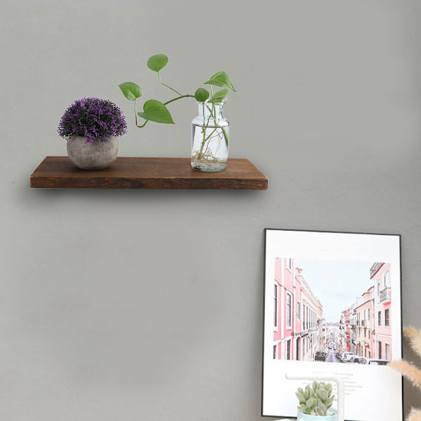 Vægmonterede Opbevaringshylder Flydende Hylde Træ Opbevaringsstativ Display Organizer til Hjemmet Stue 40x14x2cm