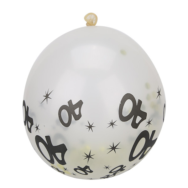10 st latex transparenta ballonger med nummer 40 mönster för födelsedagsfest bröllopsdag dekor silverpaljetter