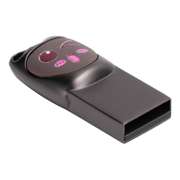 U Disk USB2.0 Pen Drive Gratis zinklegering Memory Stick M/TypeC Adapter til mobiltelefoncomputer (Grå sødt mønster 16GB)