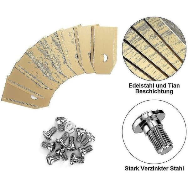 30 stk. titanium knivblade til Husqvarna Automower, Gardena, Meec Sølv..DEBUNS
