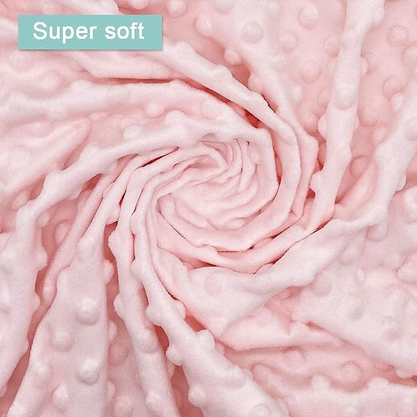 Ultra Mjuk Minky Dots Skötbordsöverdrag - Rosa/Grå, Andningsbart och Snyggt
