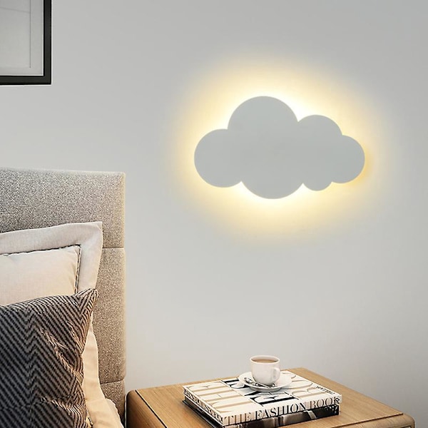 Väggen ska belysas i vitt av en 37*23cm molnlampa LED-lampskärm
