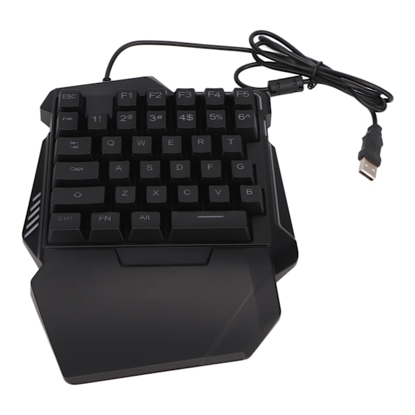 Enhandsspeltangentbord 35 nycklar Färgglad bakgrundsbelysning Professionellt USB gränssnitt Ergonomiskt RGB-tangentbord för PC