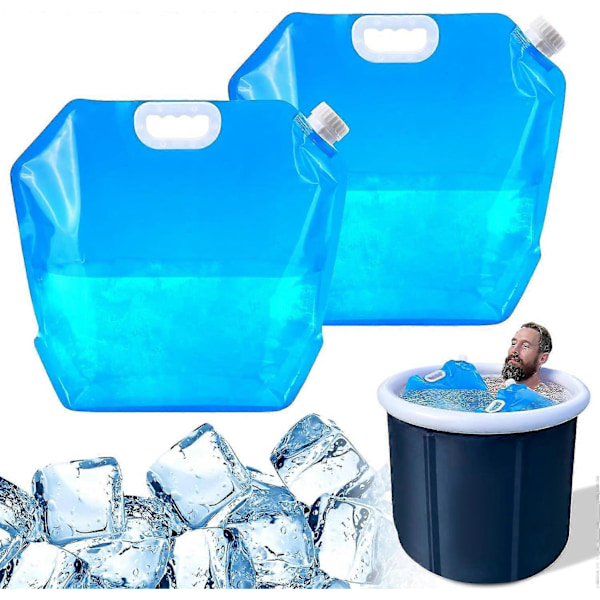 2-pack Isbads-påsar, Stor Kapacitet Badkar Frysvattenpåse, Tillbehör för Kallbad, Isbad Hemma, Lämplig för Idrottare, Portabel Is-tunna