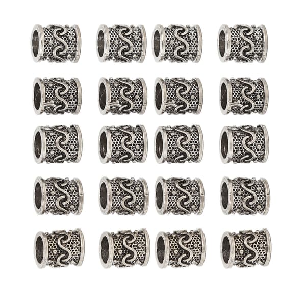20 stk. legering skægperler retro DIY hårrør dreadlocks perler til hårfletning armbånd halskæde