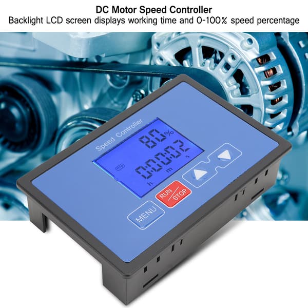 30A 6.5V-55V DC Børstemotor PWM Hastighedsregulator Digital LCD Cyklus Kør/Stop Timer