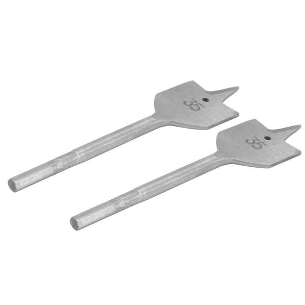 2 stk. Spade Bor Bitsæt Paddle Flade Bits Højkarbonstål Træbearbejdning Håndværktøj Hardware 35mm
