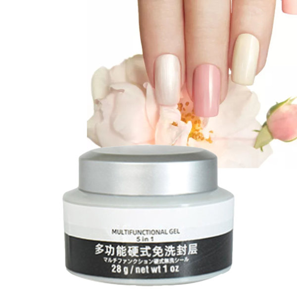 Multifunktionellt nagellack för nagelkonst, nagelförlängning, lim, gellack, topplack för kvinnor, 1 oz