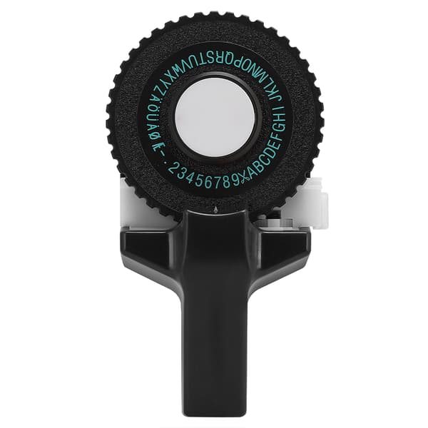 Mini Manuel Tape Maker Dekorativ Farvet ABS 3D Prægningstape 9mm til Håndbog Sort