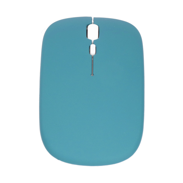 Trådløs mus genopladelig DualMode 2.4G ergonomisk lydløs optisk computertilbehør (cyan sort)