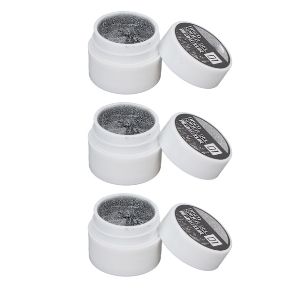 3PCS Nail Spider Gel Wire Drawing Shine Finish Long Lasting High Elasticity Art DIY 8g för nybörjare kvinnor silver