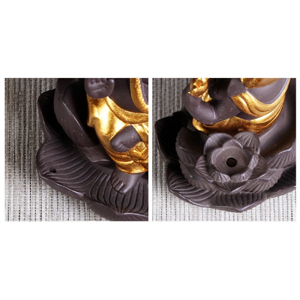 Backflow suitsukepidike Kaunis vesiputous suitsukepoltin kultainen meditaatiokahvila