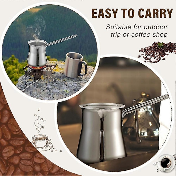 2 Stk. Tyrkisk Kaffekande 44 cl Chai Kande Briki Græsk Kaffekande