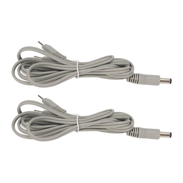 2st 4.9ft stifttyp ledningar Kabel 5521 2856 Ersättningsstiftkontakt TENS-tråd för terapeutisk maskin grå