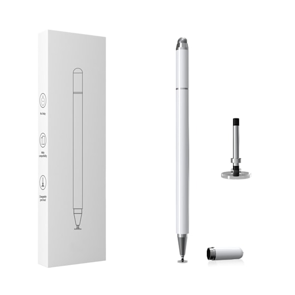 Stylus Digital Pen Universal 3 i 1 Høy følsomhet Passiv Diskspiss Kapasitiv Pen for Berøringsskjerm