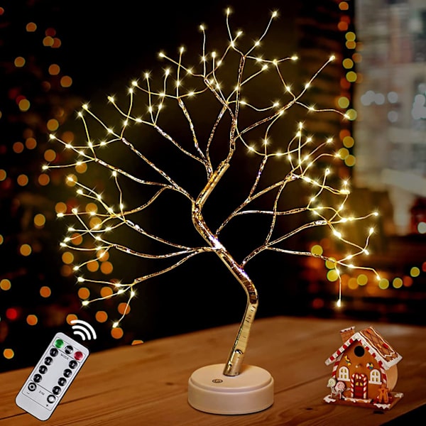 LED Bonsai-puu Lämmin Valkoinen Valaistus Tekohelmi 36 LED-valoa Koti Dekoraatio Kaukosäätimellä