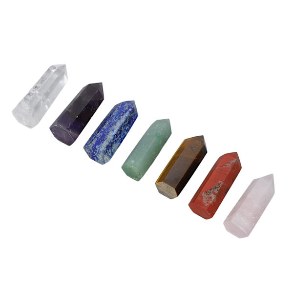 7 st Healing Wand Set Bärbar Meditationsterapi Chakra Balanserande Energi Sten Heminredning Present