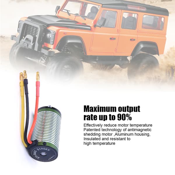 X TEAM 3665 3190KV Børsteløs Motor 4 Poler Tilbehør til 1/8 RC Bilmodel