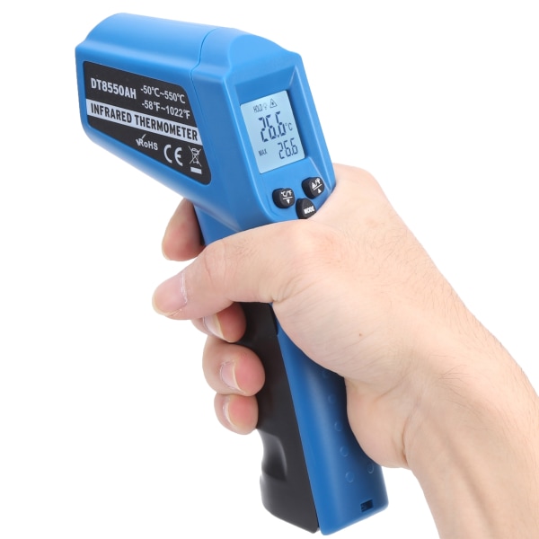 50℃550℃ Berøringsfri infrarød termometer Industriell håndholdt LCD digital temperaturtester