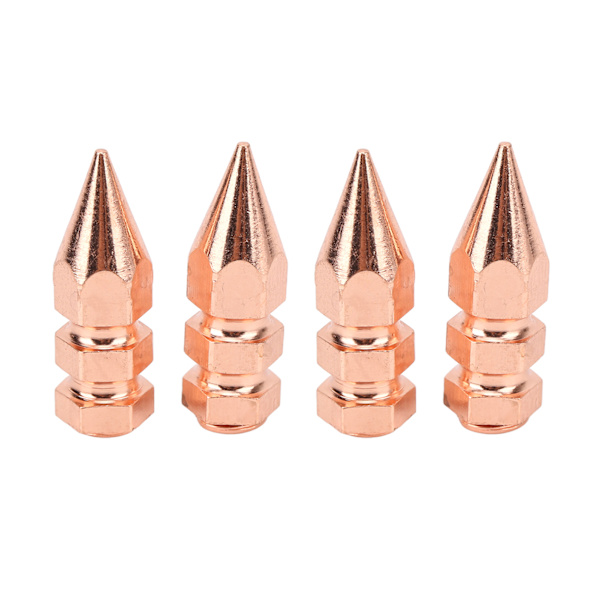 Klädspikar Roséguld Dubbellager Hexagon Mässingskon Spikes DIY Hantverk Punkstil Spike Nitar för skor Paket 9x30MM