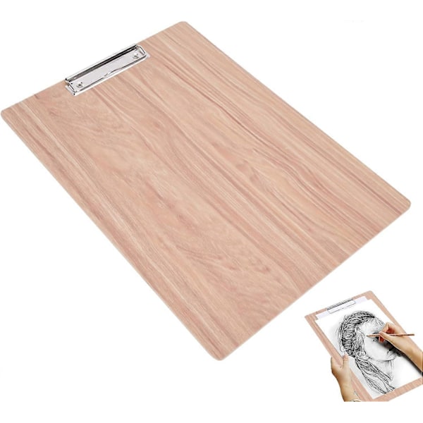 Ritbräda för konstnärer, 8K skissplatta i trä med metallklämma, ritplatta för studenter, skrivplatta, reseritplatta, konstmaterial, skissverktyg f